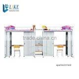 Bunk Bed With Desk and Wardrobe School Students Metal Bed for School thumbnail-2