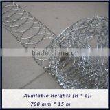 high tensile galvanized sharp razor barbed wire for security fence