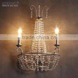 Luxury Home Designs Interior Wall Light Fxitures 2 Light Crytal Wall Sconce MD82001 thumbnail-1