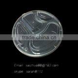 NEW Arrival Round 4-compartment Black Plastic Disposable Lunch Box Meal Prep Food Container thumbnail-1