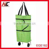 Hot Sales Green Foldable Shopping Trolley Bag With Unique Features