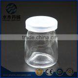 100ml Clear Glass Yogurt Jar Glass Pudding Bottles With Plastic Cap