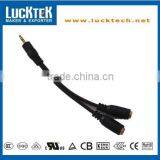 3.5MM Audio Stereo Cable Jack 1 Male to 2 Female