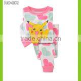 Children's Pajamas Pure Cotton Funny Cartoon Pajamas Blue Background Deer Image Pajamas Set thumbnail-5