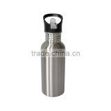 600ml Stainless Steel Water Bottle With Straw Top,Silver thumbnail-1
