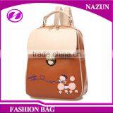 Wholesale Fashion Beauty Lady Leather Bags Backpacks Leather Laptop Backpack thumbnail-1