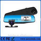 Promotion Dual Lens 1080P 4.3inch Rearview Mirror DVR Camera With Two Lens thumbnail-3