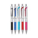 Promotion push action advertising Logo Printing sliver color ball Pen