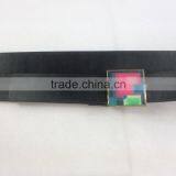 Fancy Square Colorful Rubber Alloy Buckle for Girl thumbnail-2