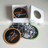 Hight quality cork mdf coaster with paper box packing , round mdf cork coaster