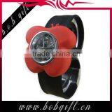 2014 Cute Butterfly Shaped Silicone Snap Band Watches for Kids thumbnail-1