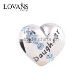 Fashionable Jewelry Mother And Daughter Love Bead Custom Engraved Beads YZ307