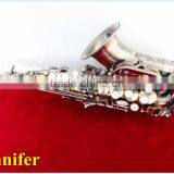 Curved Bell Mini Antique Finish Soprano Saxophone (335) thumbnail-1