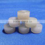 Natural White Chalcedony Smooth Handmade Big Hole Tyre Beads thumbnail-2