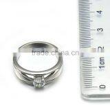 Wholesale Luxury Wedding Stainless Steel Simple Silver Ring Design Diamond Women Jewelry thumbnail-3
