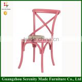 Solid wood cross back dining chair for restaurant