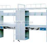Steel School Students Loft Bunk Bed With Clothes Closet and Desk thumbnail-1