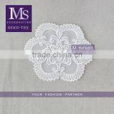 wholesale white color flower appliques embroidery patch for ladies dress