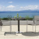 Single Chair And Table Rattan Wicker Aluminum Frame Tempered Glass Outdoor Garden Baclony
