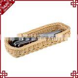 Restaurant or Home Used Food Testing Plastic Wicker Woven Cutlery Holder thumbnail-2