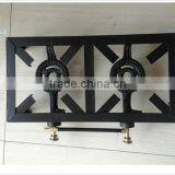 Black Steel Frame Gas Stove Cast Iron Gas Cooker Two Burners Gas Cooker thumbnail-2