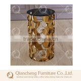 Golden Color Metal Flower Stand Pergola With Marble Top thumbnail-5