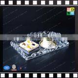 Restaurant Decorative Elegant Dessert Cracker Serving Tray Acrylic Serving Cracker Tray for Sale thumbnail-1