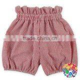 Romantic Pink Lovely Designs Ruffle High Waist Kids Gilrs Summer Wear Cotton Shorts Toddler Floral Bloomers thumbnail-2