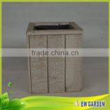 Eco-friendly Retangle Wooden Planter ,Handmade Slat Wood Basket thumbnail-4