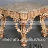 Champagne Color Coffee Table With Marble Top,French Furniture thumbnail-3