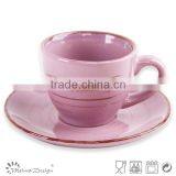 Fashionable Design Ceramic Stoneware Tea Cup and Saucer Modern Coffee Mug and Saucer thumbnail-4