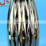 High Quality Home Decor Silver Plate Ceramic Vase, Plating Vase thumbnail-4