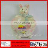 Ceramic Easter Bunny Bowl thumbnail-1