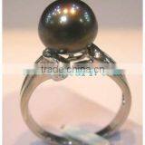 Rose Purple Seawater Tahitian Pearl Ring thumbnail-3