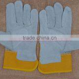 Color Safety Gloves,Cow Split Leather Work Glove,Leather Cotton Welding Gloves thumbnail-6