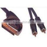 21 PIN Plug Scart(120)to 2RCA Plug Cable VK30430 thumbnail-1