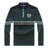 Men's Pique Knit Long Sleeve t Shirt 100%cotton thumbnail-1