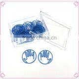 Shiny Blue Color Palm Design Metal Paper Binding Clip thumbnail-2