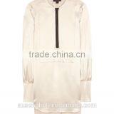 2016 Hot Sale Silk Satin Blouse Fashion Designs OEM Service thumbnail-4