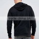 2016 Custom With Hood Raglan Sleeves Pouch Pocket Black Men's 100% Cotton Casual Breathable Oversized Plain Design Hoodies thumbnail-2
