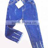 Customer Brand Spring Autumn Kids Scratched Leisure Denim Pants thumbnail-1