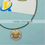 Wholesale Best Quality Black Rope Fashion Emoji Necklace thumbnail-3