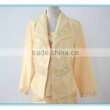 Fancy Lace Micado 3 Pieces Women Church Suit Business Suits With Pretty Buckle thumbnail-5