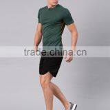 Men Green Solid Custom Color Round Neck T-Shirt Customize Mens Sports Bodybuild Tops Pure Polyester Always Fresh Running Tee thumbnail-5