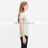 Deep v Neck Modern Linen Bikelane Ladies Plain T-shirt Dresses thumbnail-2