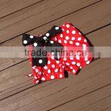 Wholesale Baby Icing Shorts Red White Polka Dots Pants Baby Leggings With Bow thumbnail-2
