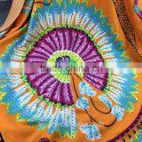 Women 2016 New Fashion Imitated Silk Nations Wind Bohemia Peacock Printed Scarf Small Square Scarves thumbnail-6