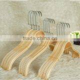 New Design Superior Wood Shirts Hanger Efficient Wooden Coat Suit Hangers With Round Bar Nature Color Wooden Shirt Hanger thumbnail-1
