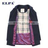 ELPA Wooven Wool Fabric Winter Overcoat Dark Blue Warm Wool Coat for Boy thumbnail-4
