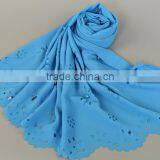 Pearl Chiffon Scarf New Bubble Towel Muslim Pearl Cut Flower Scarf Popular Scarf Selling thumbnail-4